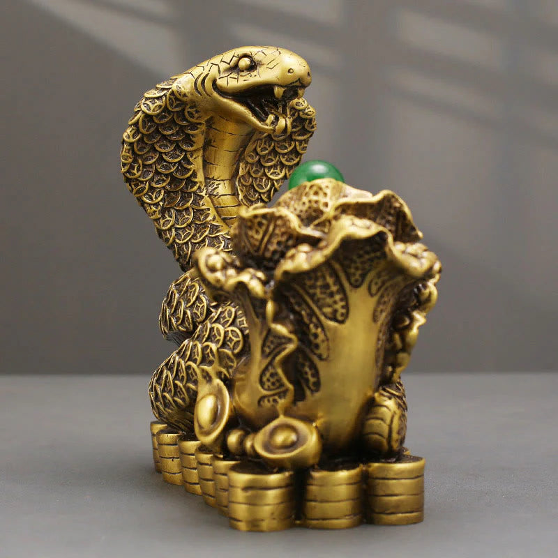 Buddha Stones Year Of The Snake Copper Coins Ingots Cabbage Brass Statue Home Decoration (Extra 30% Off | USE CODE: FS30)