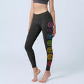 Buddha Stones OM Symbol Sanskrit Characters Print Gym Leggings Women's Yoga Pants