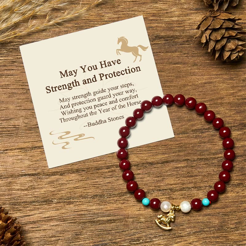 Buddha Stones May You Have Strength and Protection Year of the Horse Includes Gift Message Card