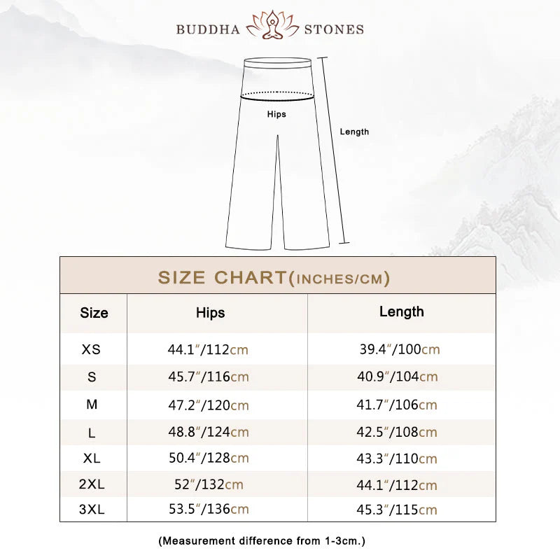Buddha Stones Summer Unisex Elastic Waist Tai Chi Qigong Practice Breathable Cotton Linen Pants With Pockets