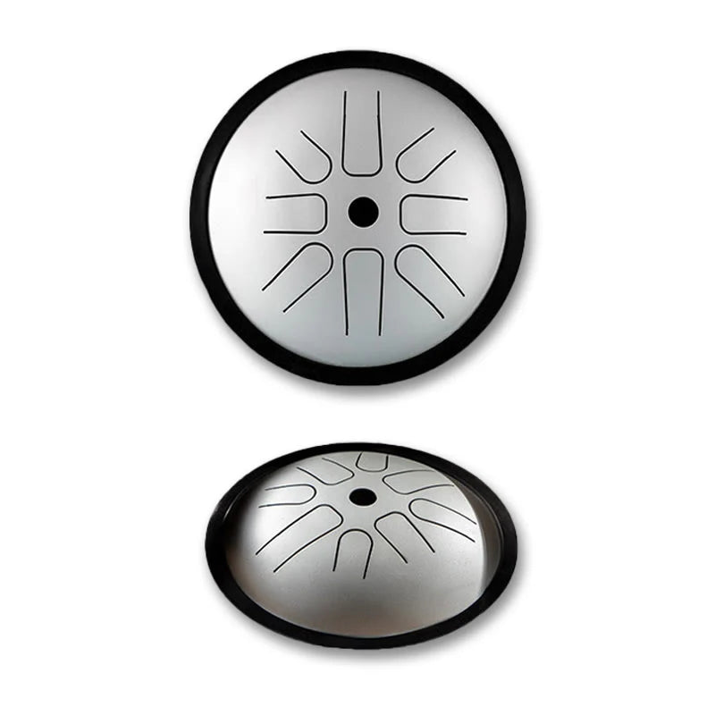 Buddha Stones Steel Tongue Drum Sound Healing Yoga Meditation Drum Kit 8 Note 6 Inch Percussion Instrument