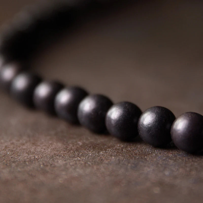 Buddha Stones Ebony Wood Dzi Bead Copper Protection Couple Bracelet (Extra 30% Off | USE CODE: FS30)