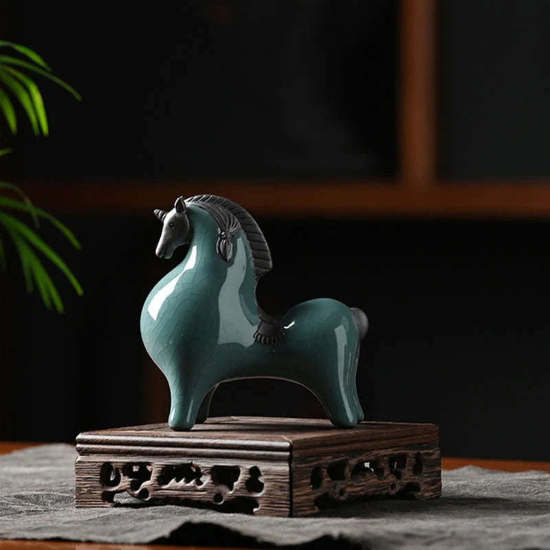 Buddha Stones Year Of The Horse Ceramics Freedom Desktop Home Decoration