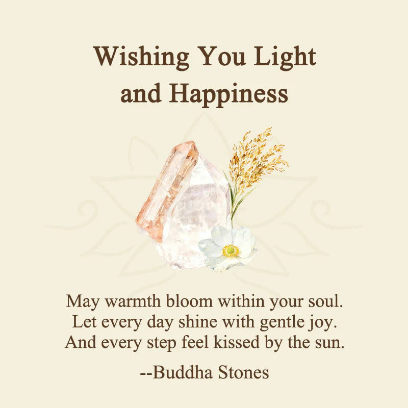 Buddha Stones Wishing You Light and Happiness Sun Stone Bracelet Includes Gift Message Card
