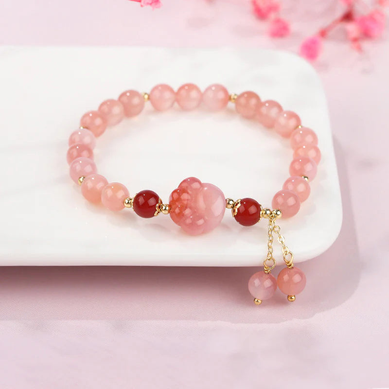 Buddha Stones Natural Yanyuan Agate Cat Claw Paw Positive Bracelet