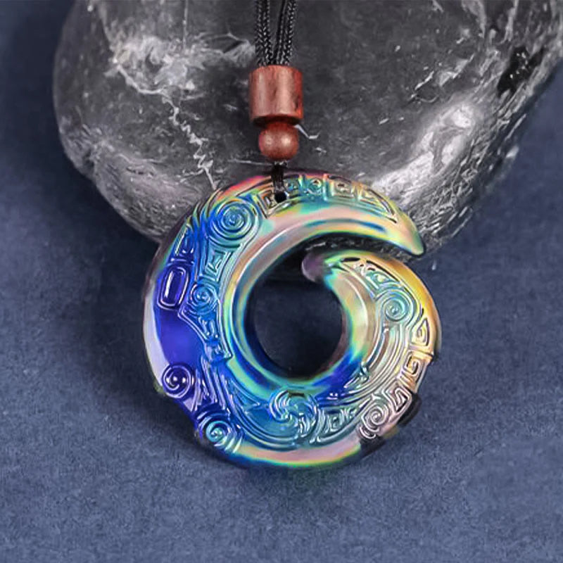 Color-Changing One's Luck Improves Design Pattern Liuli Crystal Necklace Pendant