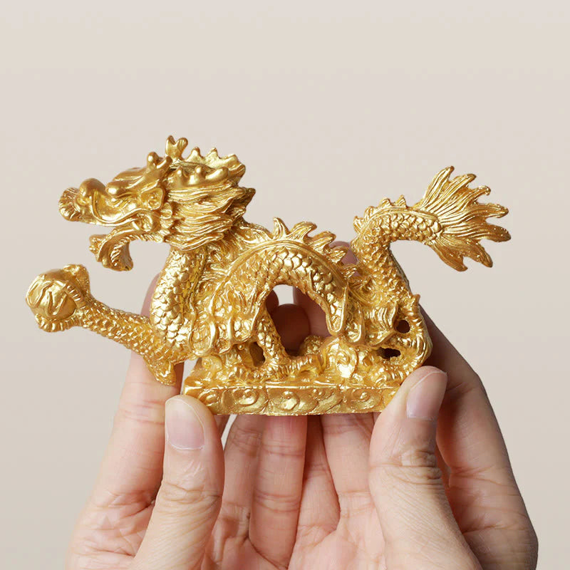 Buddha Stones Feng Shui Dragon Auspicious Cloud Wealth Luck Decoration