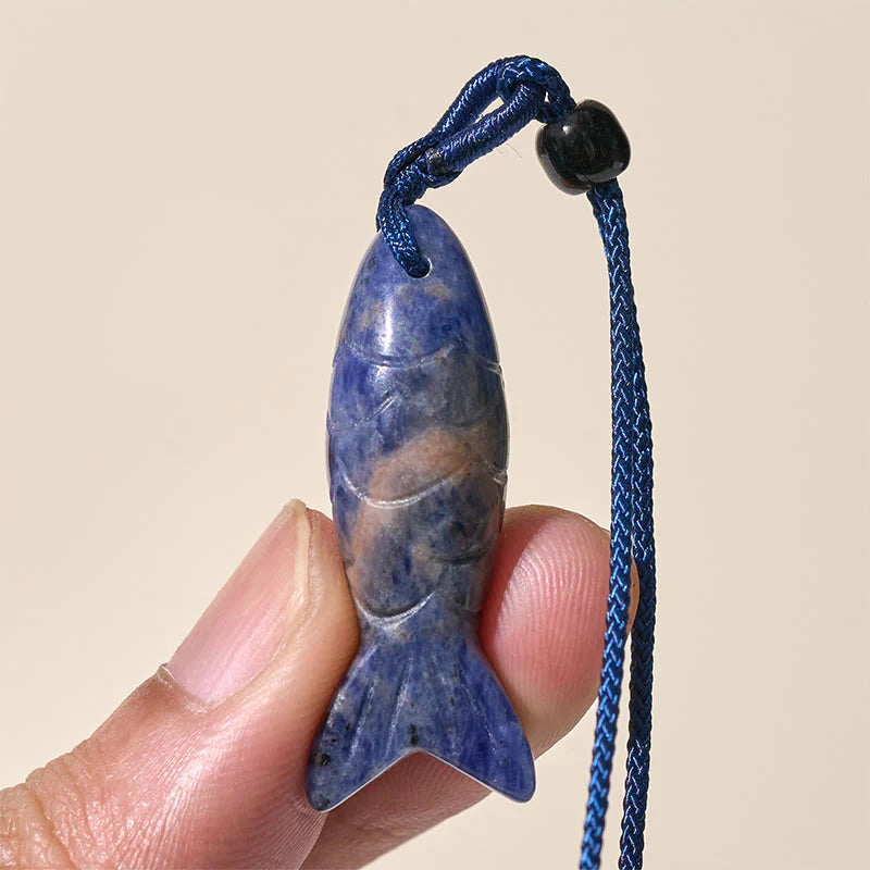 Buddha Stones Carving Koi Fish Pink Crystal Indian Agate Amethyst Warmth Prosperity Necklace Pendant
