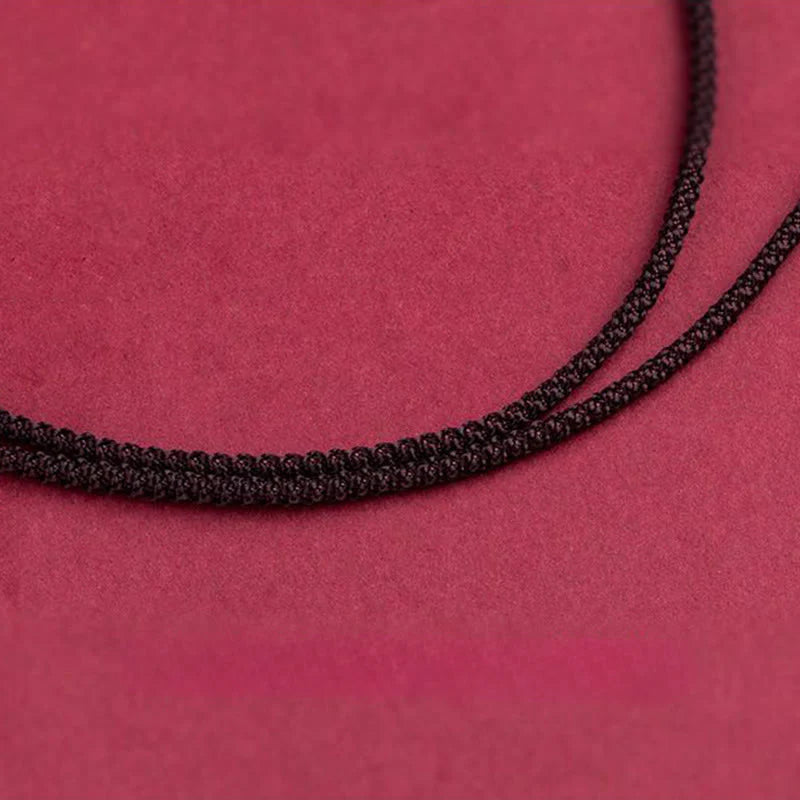 Buddha Stones Year Of The Horse Chinese Zodiac Engraved Design Cinnabar Blessing Rope Necklace Pendants