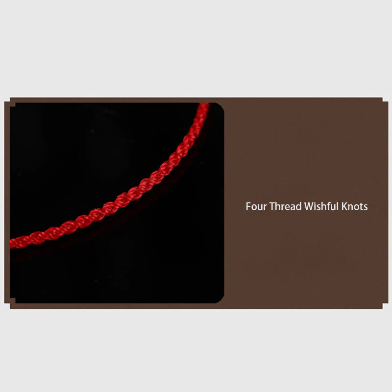 Buddha Stones 999 Gold Bead Handmade Four Thread Wishful Knots Braided Protection Bracelet  (Extra 30% Off | USE CODE: FS30)