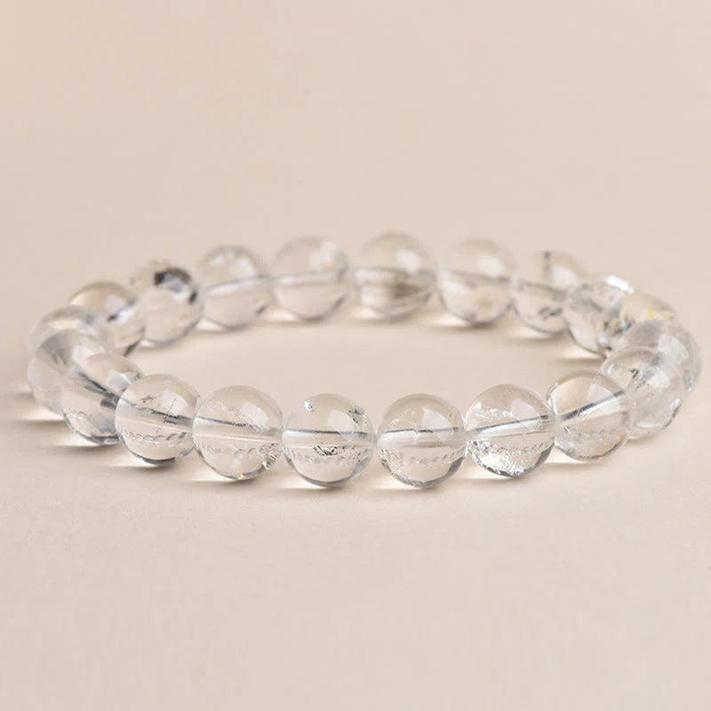 Buddha Stones Herkimer Diamond Protection Meditation Bracelet