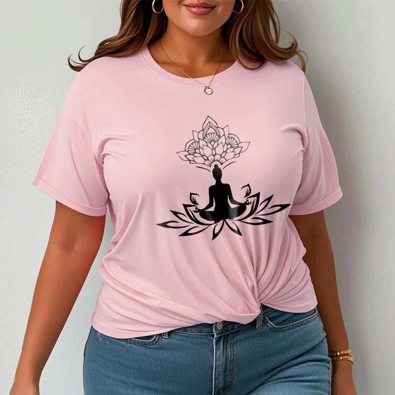 Buddha Stones Lotus Flower Meditation Buddha Tee T-shirt