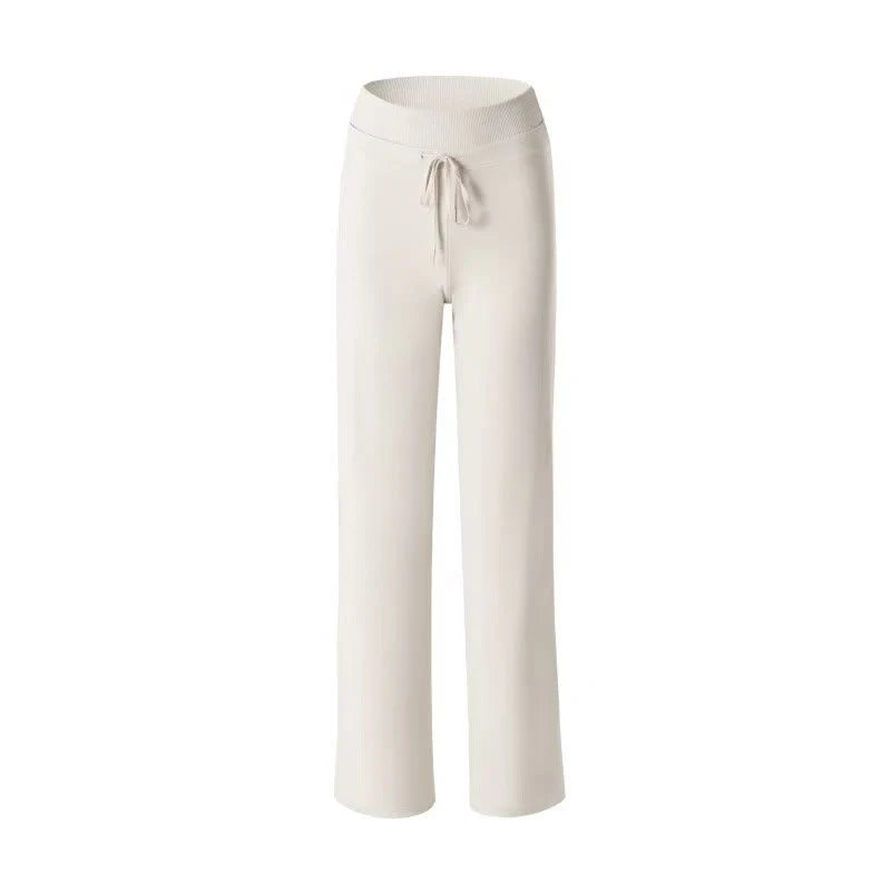Buddha Stones Casual Drawstring Yoga Sports Gym Elastic Waist Women's Wide Leg Pants