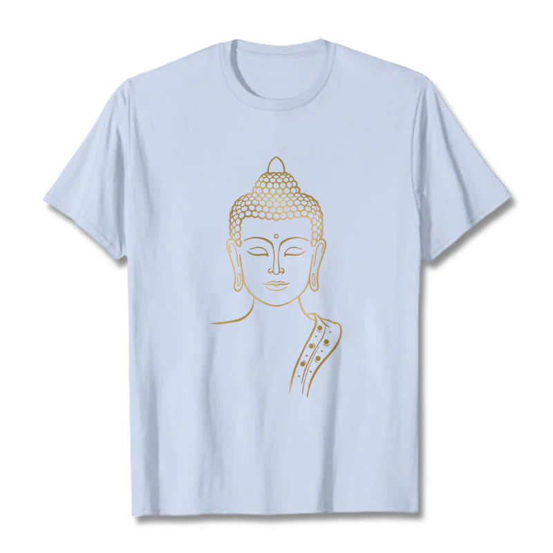 Buddha Stones Golden Buddha In Deep Meditation Tee T-shirt