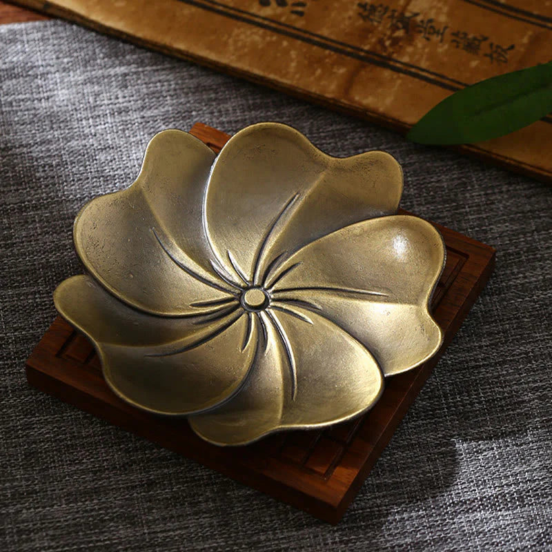 Buddha Stones Lotus Dragon Phoenix Eight Auspicious Symbols Zinc Alloy Incense Stick Holder Healing Incense Burner Decoration