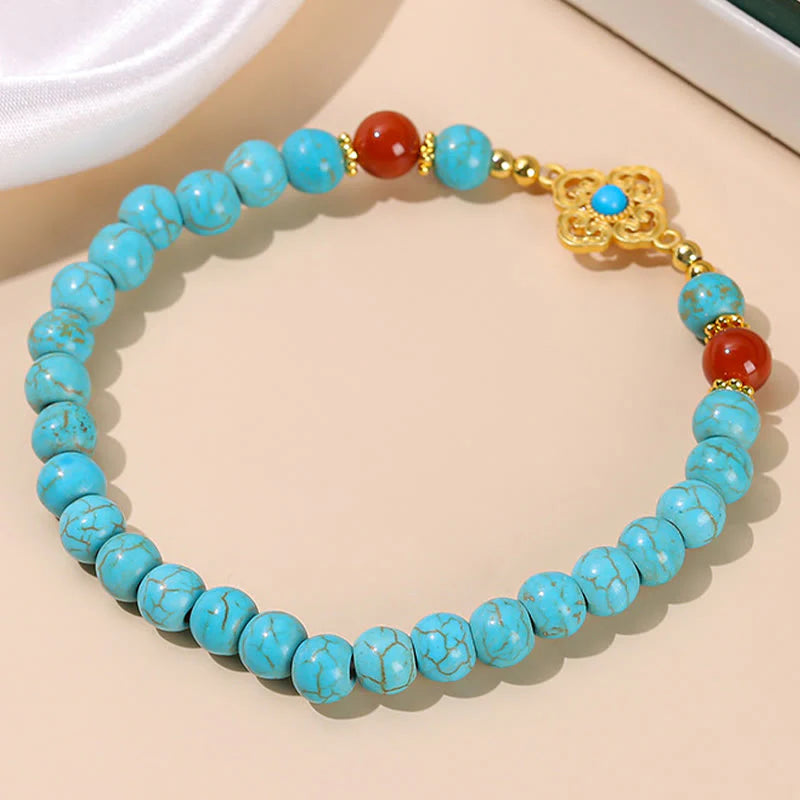Buddha Stones Turquoise Bead Protection Balance Bracelet