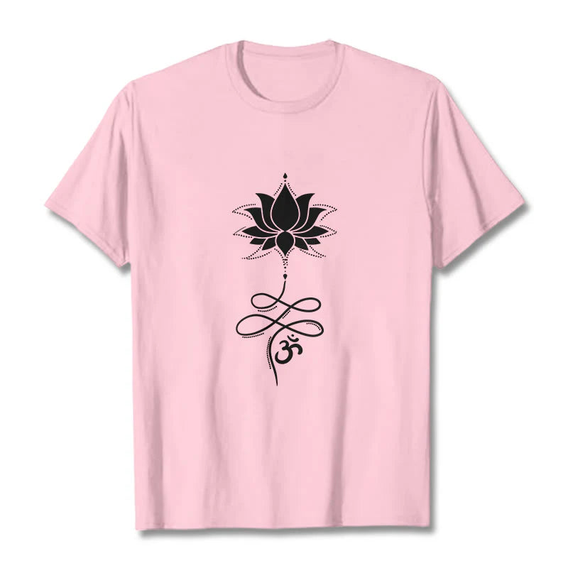 Buddha Stones Lotus OM Sanskrit Tee T-shirt