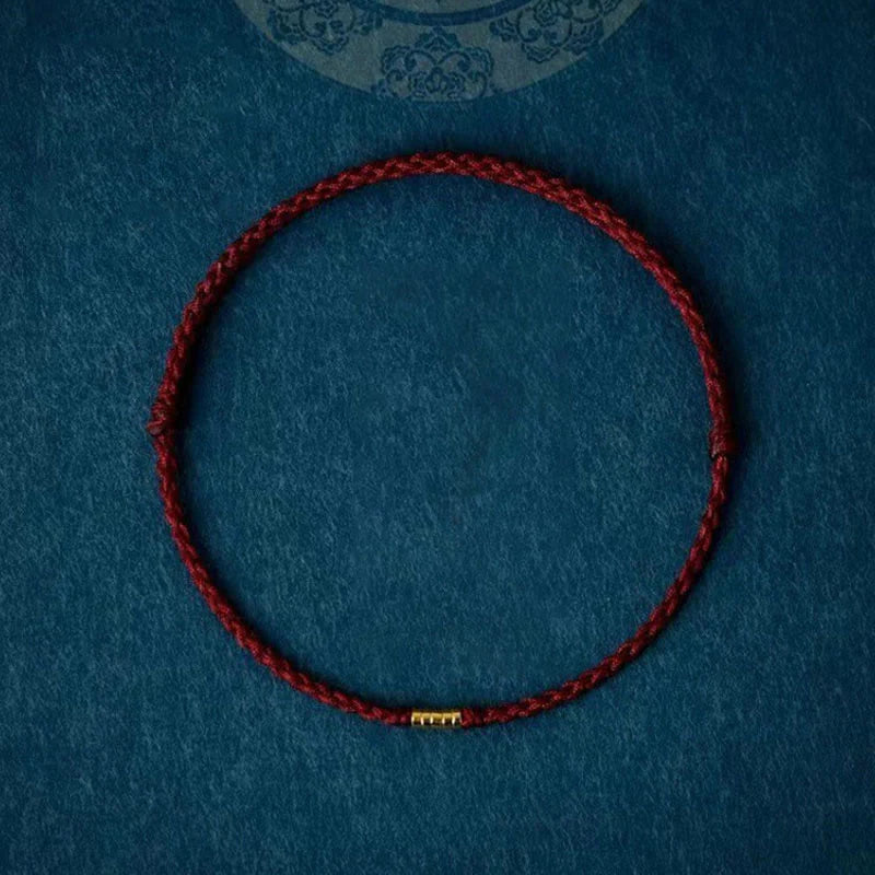 Buddha Stones Blessings for Clear Connections 925 Sterling Silver Lucky Golden Bead String Bracelet Anklet Includes Gift Message Card