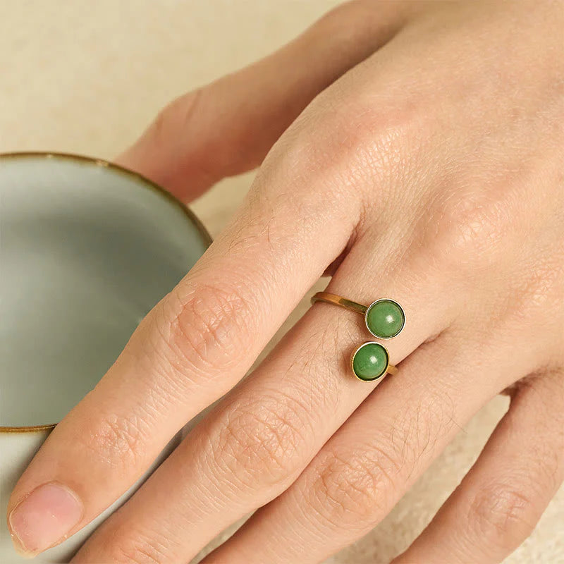 Buddha Stones Titanium Steel Balance Calm Ring