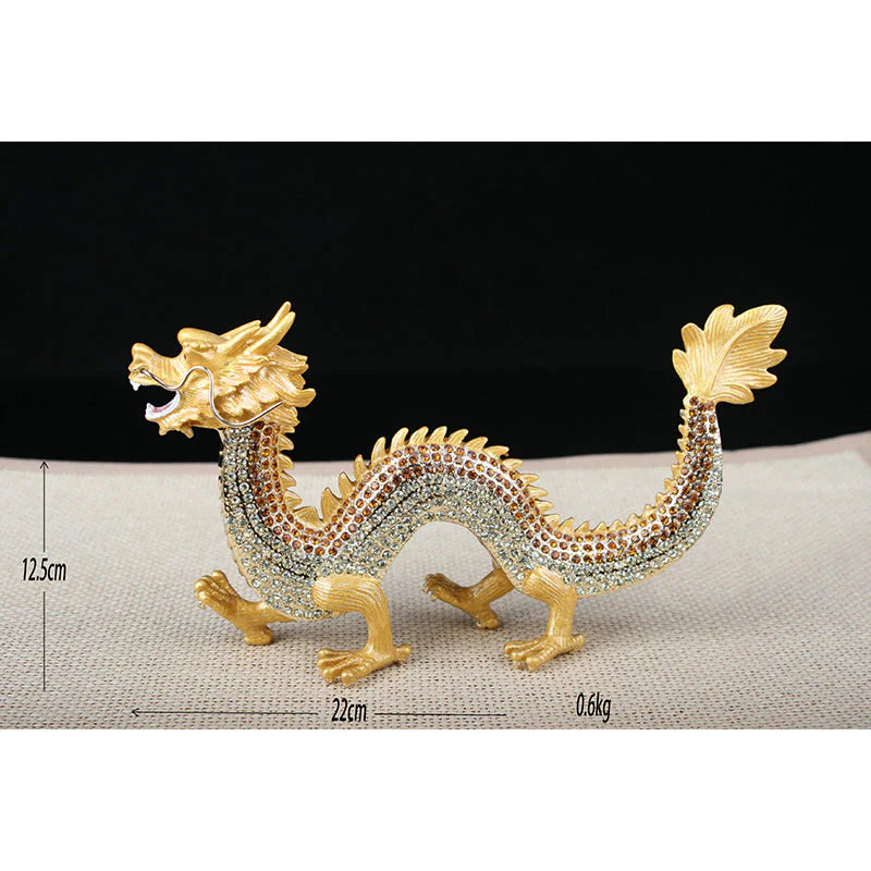 Buddha Stones Handmade Feng Shui Dragon Luck Success Home Decoration
