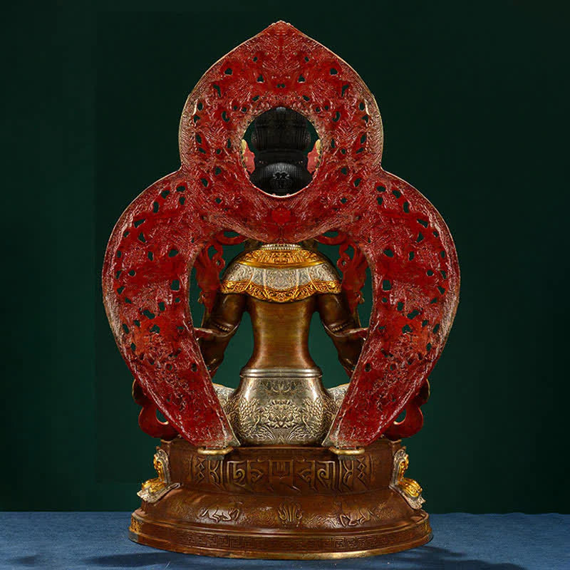 Buddha Stones Bodhisattva Green Tara Hope Copper Statue Decoration