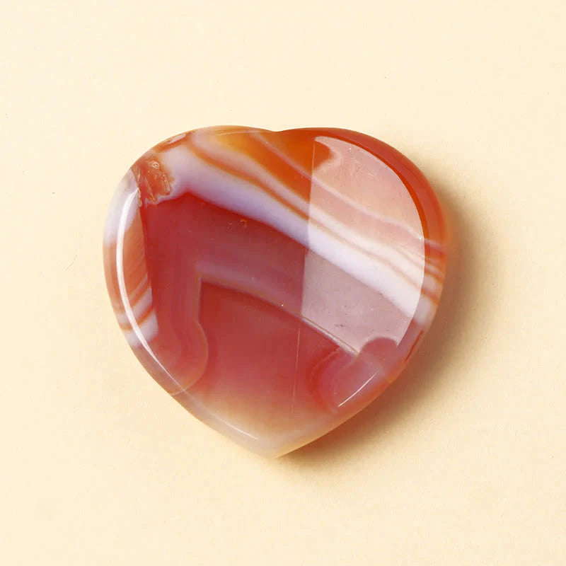 Buddha Stones Heart Worry Stone Opal Rose Quartz Motivation Crystal Decor 4*4*0.7cm