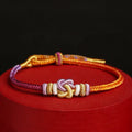 Buddha Stones Colorful String Heart Knot Protection Braided Bracelet