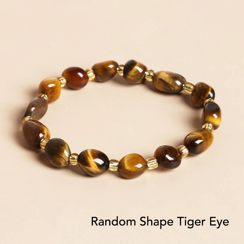 Buddha Stones Natural Irregular Shape Stone Crystal Meditation Balance Bracelet
