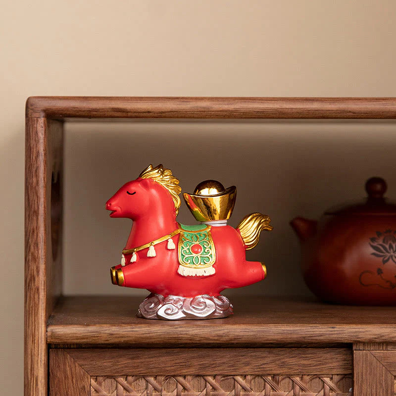 Buddha Stones Chinese Zodiac Year Of The Horse Fu Character Prosperity Home Decoration