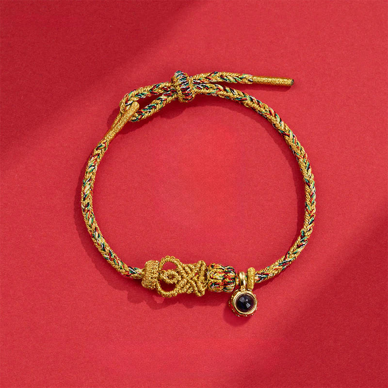 Buddha Stones String Projection Stone Hand-woven Buddha Knots Connection Bracelet