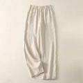 Buddha Stones Daily Plain Simple Design Cotton Linen Women's Pants With Pockets