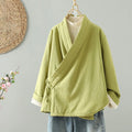 Buddha Stones Drawstring Zen Meditation Women's Long Sleeve Jacket
