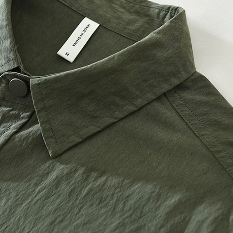 Buddha Stones Daily Long Sleeve Buttons Simple Design Men's Shirt With Pockets