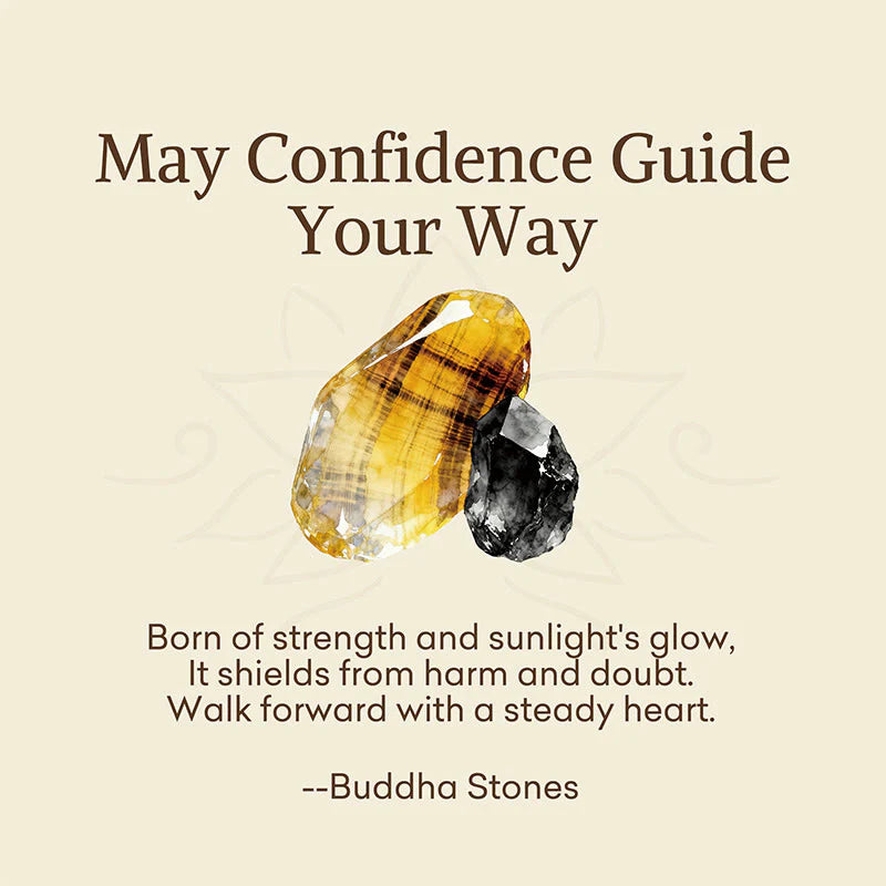 Buddha Stones May Confidence Guide Your Way Black Tourmaline Bracelet Includes Gift Message Card