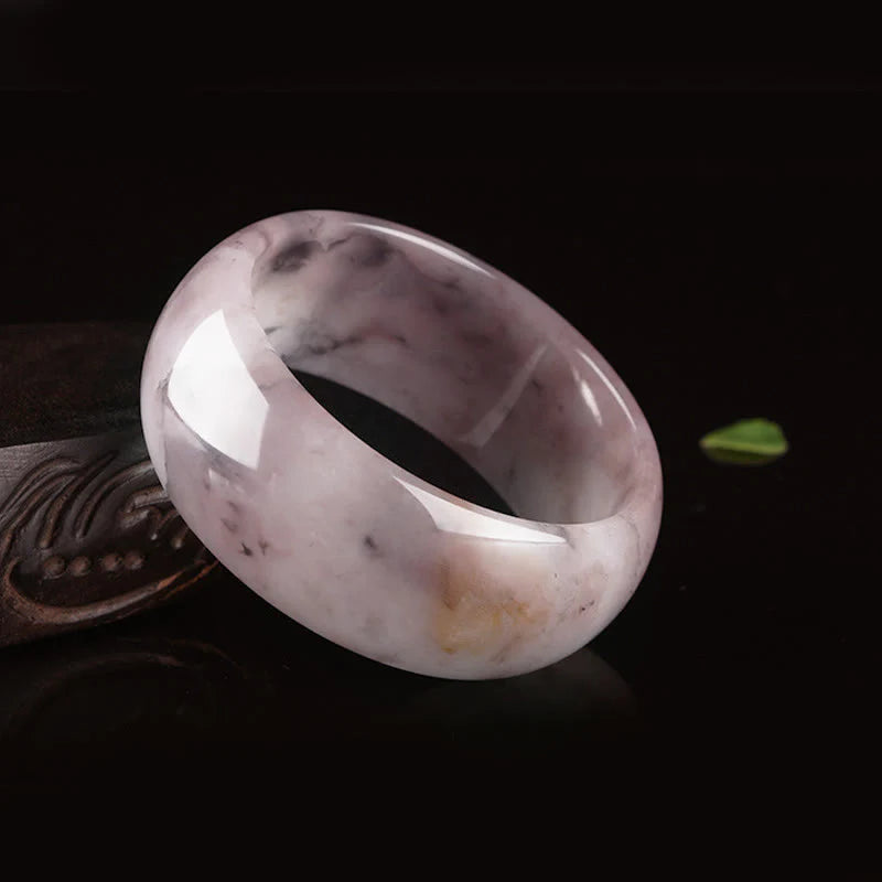 Buddha Stones Purple Jade Happiness Protection Bracelet Bangle