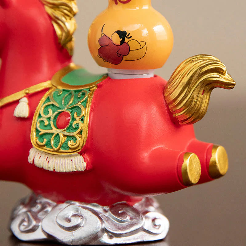 Buddha Stones Chinese Zodiac Year Of The Horse Fu Character Prosperity Home Decoration