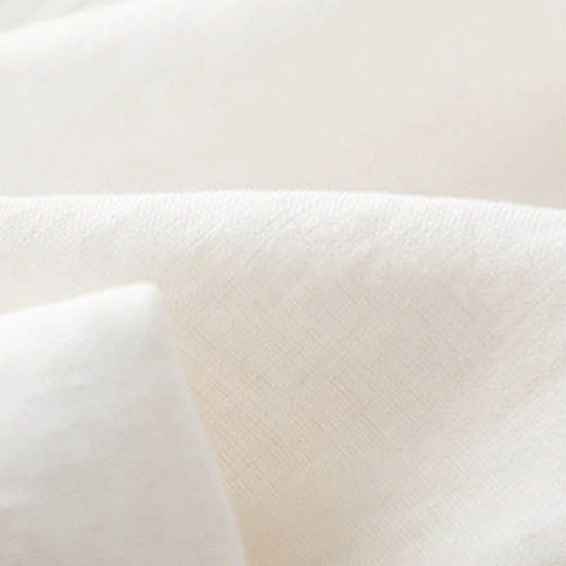 Buddha Stones Casual Plain Color Side Pleats Cotton Linen Women's Wide Leg Pants With Pockets