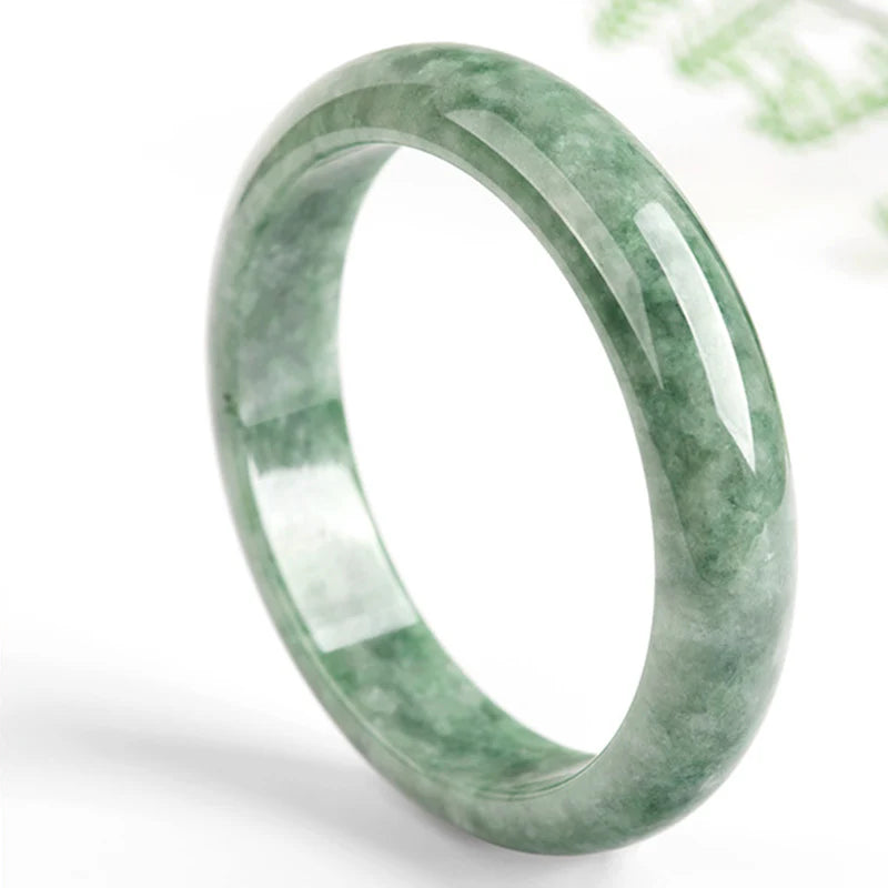 Buddha Stones Natural Jade Luck Wealth Bangle Bracelet