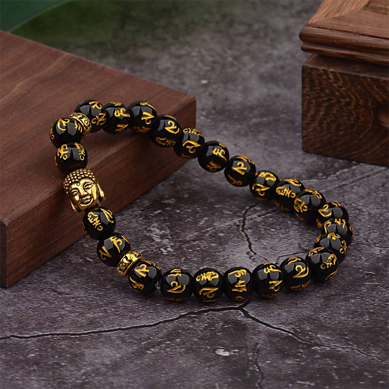 Buddha Stones Tibetan Buddha Mantra Amulet Bracelet (Extra 35% Off | USE CODE: FS35)