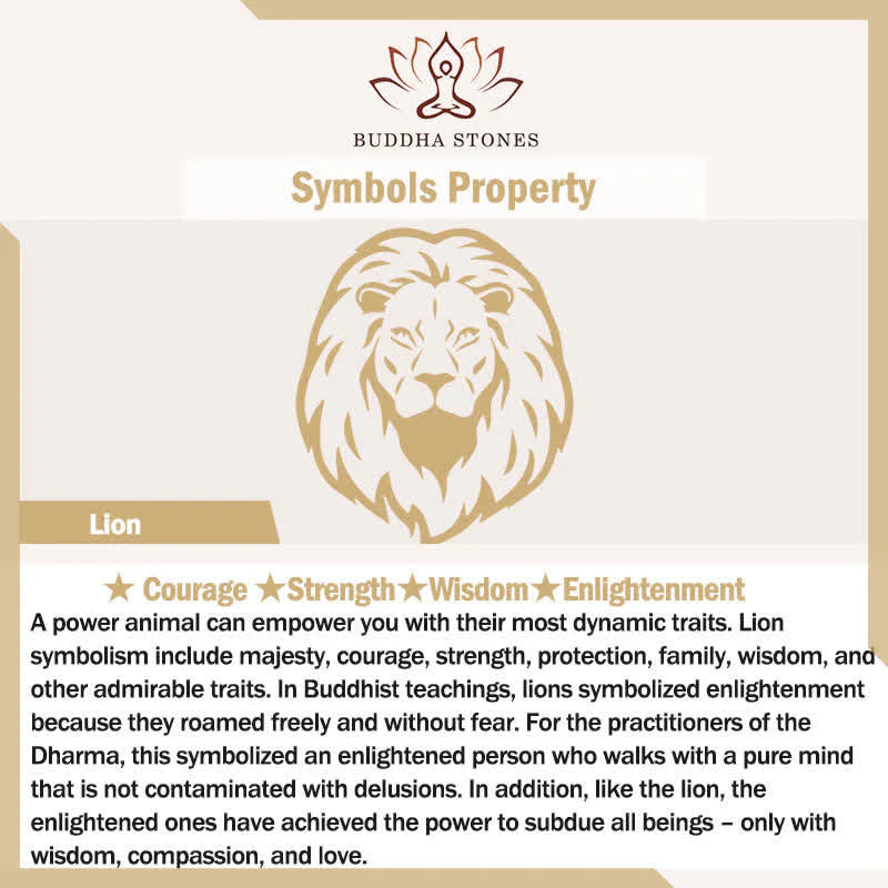 Buddha Stones 2Pcs Lion Statue Courage Strength Resin Home Office Decoration