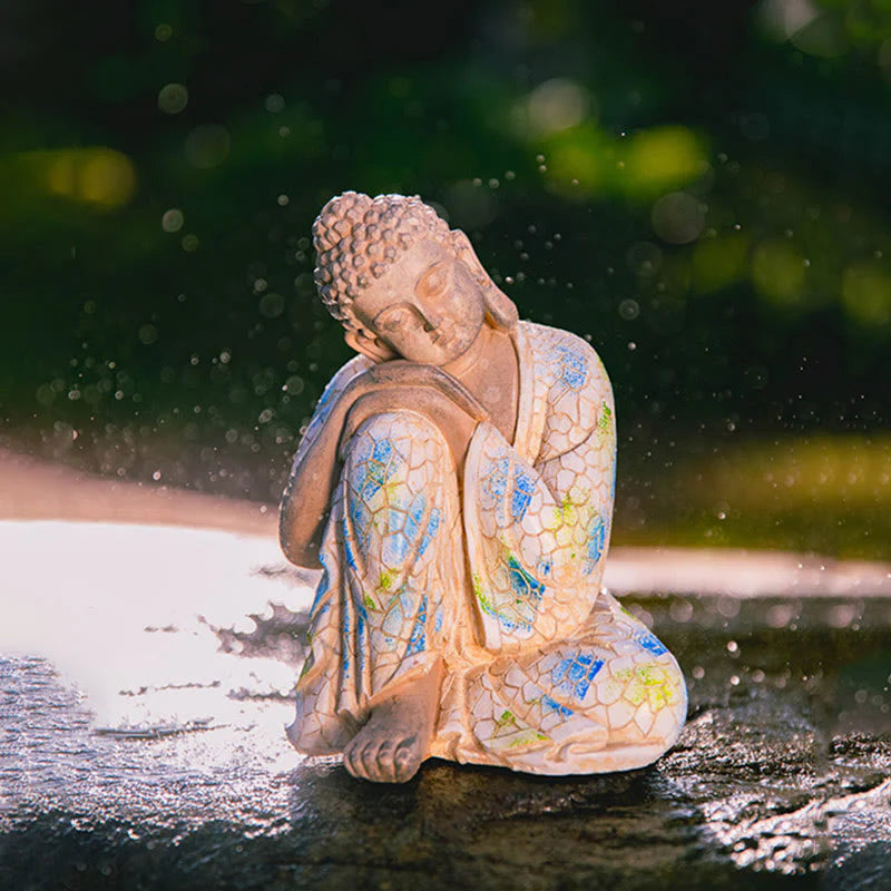 Buddha Stones Meditating Zen Buddha Serenity Resin Statue Figurine Home Decoration