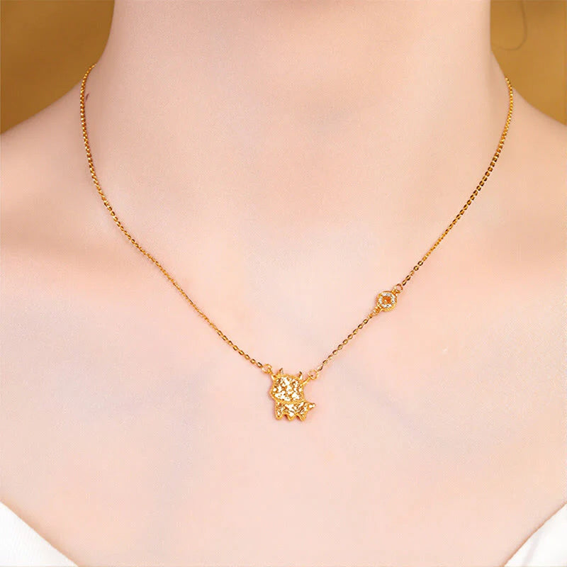Buddha Stones Year Of The Horse Chinese Zodiac 925 Sterling Silver Coin Design Blessing Chain Necklace Pendants