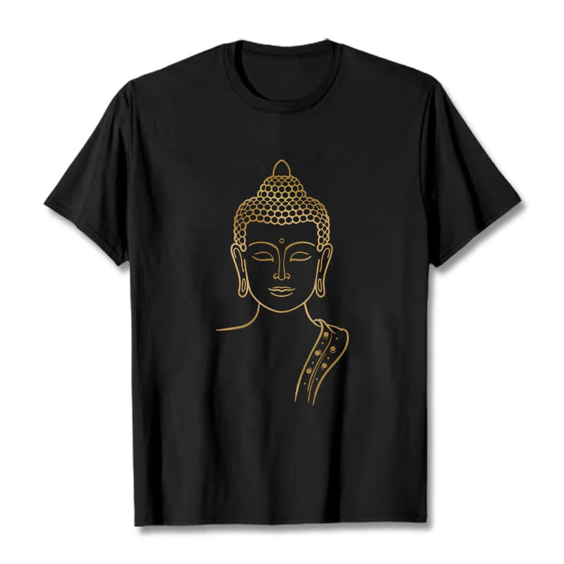 Buddha Stones Golden Buddha In Deep Meditation Tee T-shirt