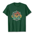 Buddha Stones Gradient-colored Om Sanskrit Mandala Background Pattern Cotton Tee T-shirt