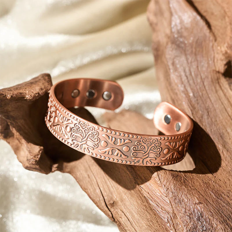 Buddha Stones The Tree Of Life Copper Open Self Care Luck Bracelet Bangle
