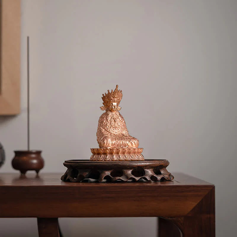 Buddha Stones Shakyamuni Figurine Compassion Handmade Copper Statue Decoration