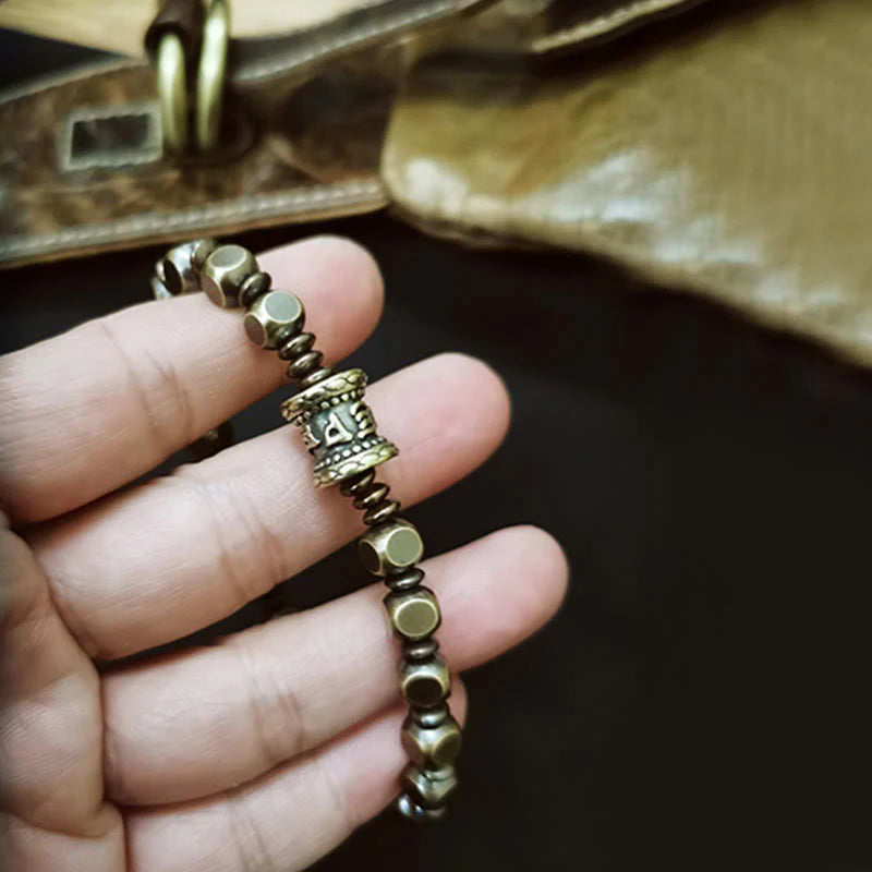 Buddha Stones Wishing You Balance and Strength Brass Amulet Bracelet Includes Gift Message Card