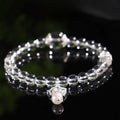 Buddha Stones Natural Clear Quartz Pearl Clarity Bracelet