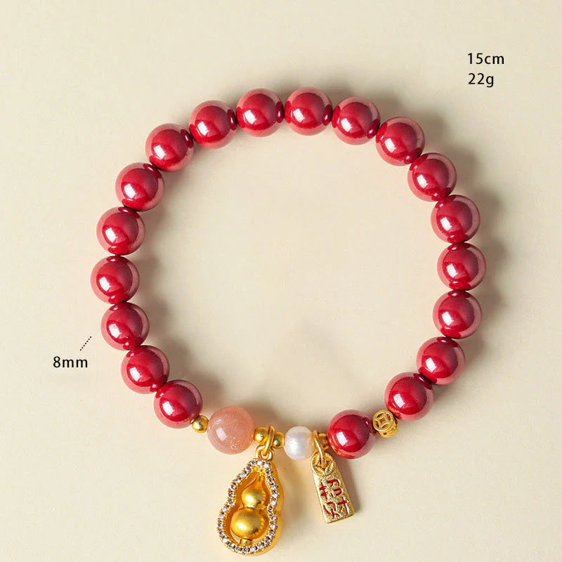 Buddha Stones Cinnabar Blessing Attract Fortune Bracelet
