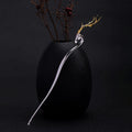 Buddha Stones 925 Sterling Silver Deer Antler Protection Hairpin